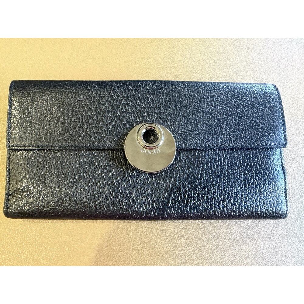Authentic Gucci Black Leather Wallet – COA Included